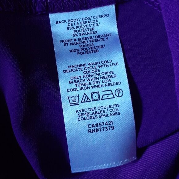 new Ann Taylor shirt xs purple blouse new silky feel career office blouse luxury - Picture 4 of 4